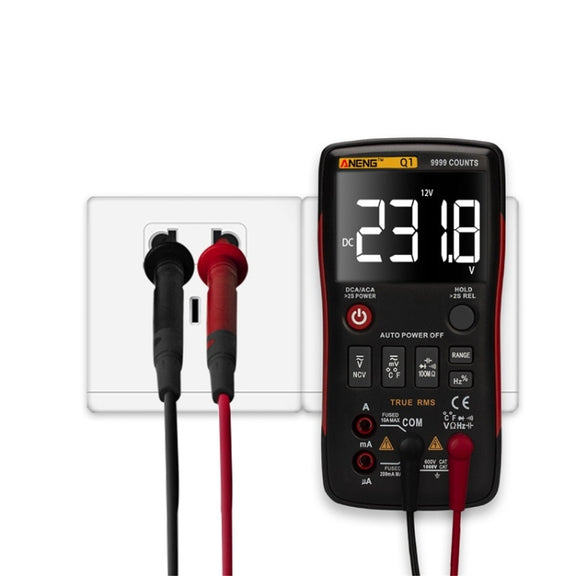 ANENG AN-Q1 Automatic High-Precision Intelligent Digital Multimeter, Specification: Standard(Red)