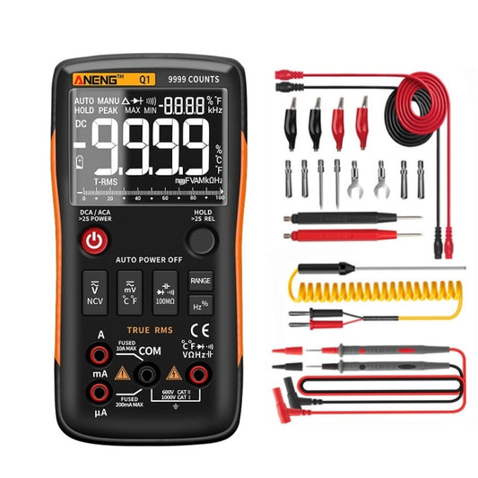 ANENG AN-Q1 Automatic High-Precision Intelligent Digital Multimeter, Specification: Standard with Cable(Orange) - free shipping - PMC Jewellery - Order now!