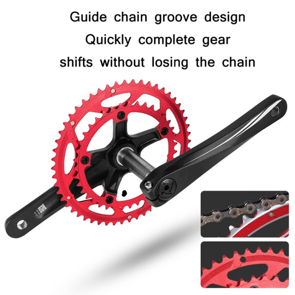 WEST BIKING YP0719273 Road Bike 56T-44T Double-Disc Aluminum Alloy Gears(Black)