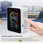 XY-T01 Temperature Humidity Display CO2 Meter Carbon Dioxide Air Quality Detector(Semiconductor White)