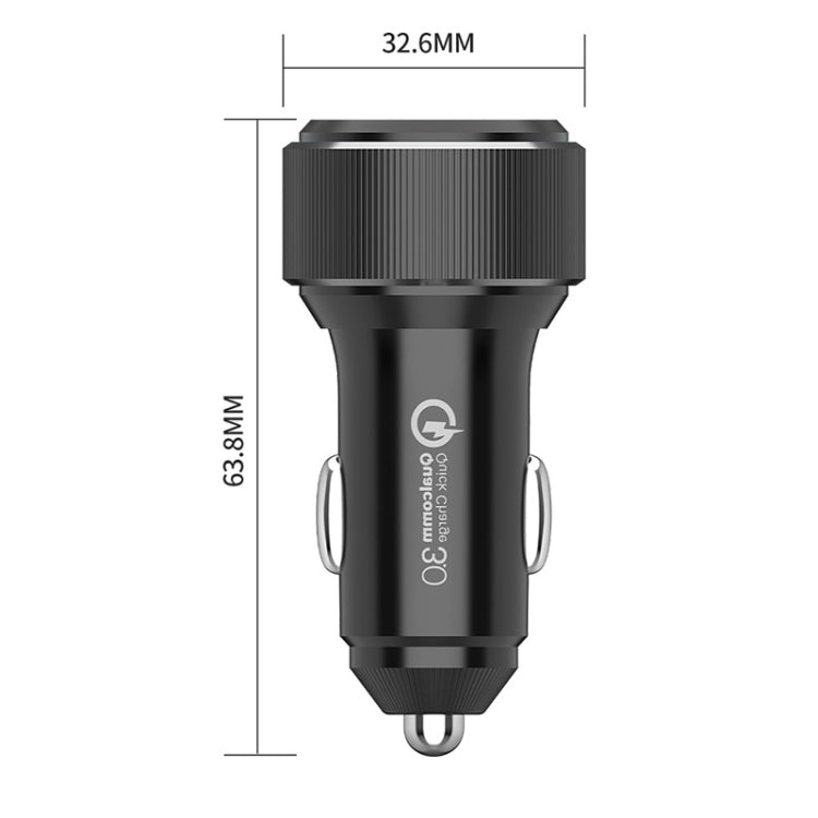 QIAKEY TM328L Dual Port Fast Charge Car Charger - Car Charger by QIAKEY | Online Shopping South Africa | PMC TechLife