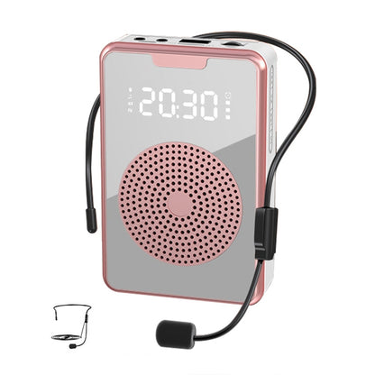 ZXL-H3 Portable Teaching Microphone Amplifier with Time Display, Spec: Wired Version (Rose Gold) - Loudspeaker by PMC Jewellery | Online Shopping South Africa | PMC Jewellery | Buy Now Pay Later Mobicred