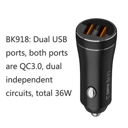 QIAKEY BK918 Dual Ports Fast Charge Car Charger - Car Charger by QIAKEY | Online Shopping South Africa | PMC Jewellery | Buy Now Pay Later Mobicred