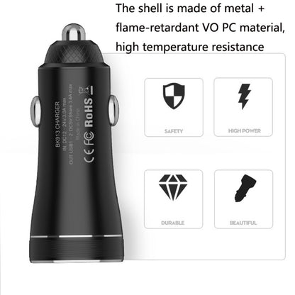 QIAKEY BK928 Dual Ports Fast Charge Car Charger - Car Charger by QIAKEY | Online Shopping South Africa | PMC Jewellery | Buy Now Pay Later Mobicred