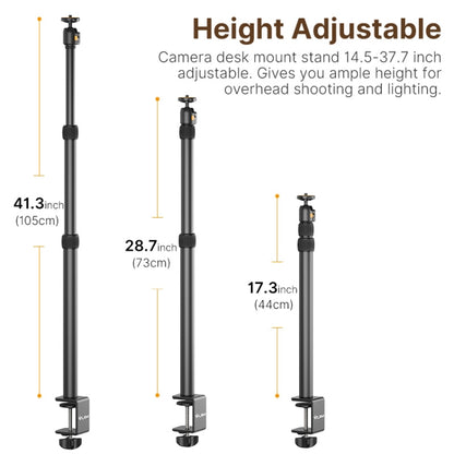Ulanzi  Vijim LS02  Live Desktop Extension Arm Light Stand  For Ring Light DSLR Camera - free shipping - PMC Jewellery - Order now!