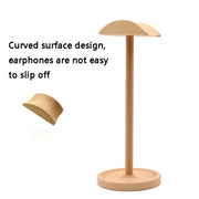 AM-EJZJ001 Desktop Solid Wood Headset Display Stand, Style: E