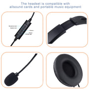 Head-Mounted Wired Headset With Microphone, Style: GAE-440 B