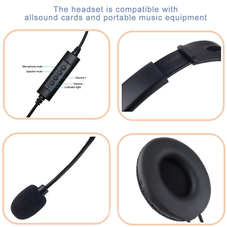 Head-Mounted Wired Headset With Microphone, Style: GAE-440 B