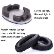2 PCS Leather Headset Earmuffs for Sony 1000XM4 Black with Snap