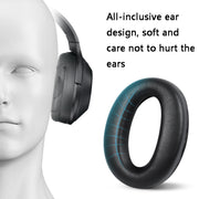 2 PCS Leather Headset Earmuffs for Sony 1000XM4 Champagne with Snap