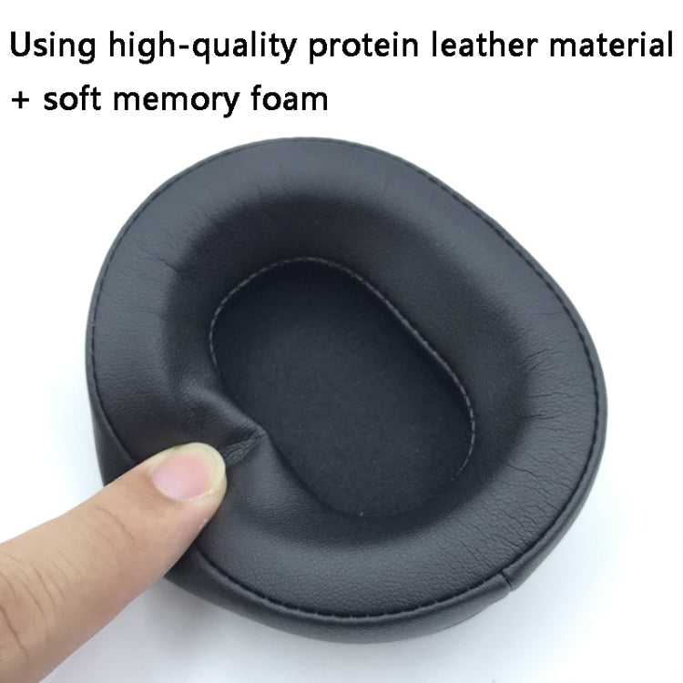 2 PCS Headset Protein Leather Earmuffs for Audio-Technica  ATH-WS660BT(Gray+Blue) - Earmuff & Pad by PMC TechLife | Online Shopping South Africa | PMC TechLife