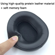 2 PCS Headset Protein Leather Earmuffs for Audio-Technica  ATH-WS660BT(Black)