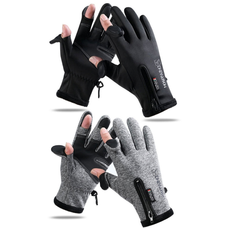Outdoor Sports Riding Warm Gloves Touch Screen Fingerless Fishing Gloves, Size: L(Black) - Cycling Gloves by PMC TechLife | Online Shopping South Africa | PMC TechLife