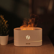 Flame Aroma Diffuser Night Light Humidifier(White)