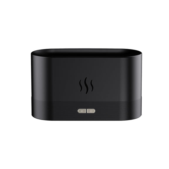 Flame Aroma Diffuser Night Light Humidifier(Black)