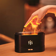 Flame Aroma Diffuser Night Light Humidifier(White)