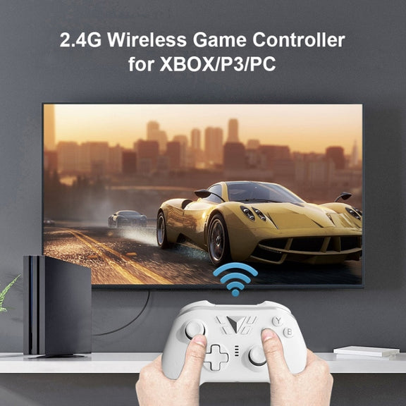 M-1 2.4G Wireless Drive-Free Gamepad For XBOX ONE / PS3 / PC(White)