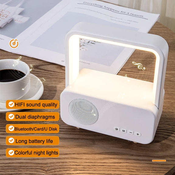 WH-J08 Home Portable Mini Bluetooth Speaker with Night Light Basic Style