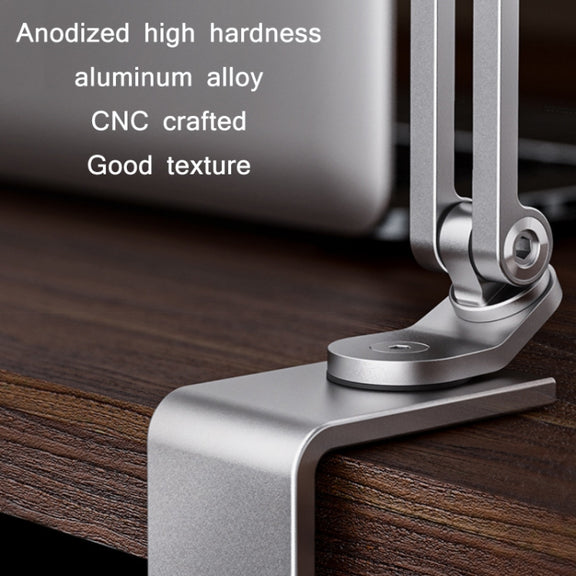 P60 Desktop Folding Mobile Phone Chuck Holder For 4-13 Inch Mobile Phone/Tablet(Grey)