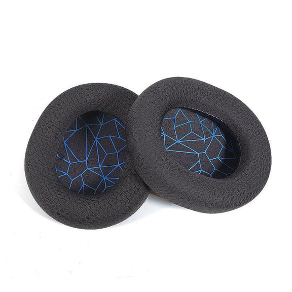 1 Pair Sponge Headset Pad for Steelseries Arctis Pro / Arctis 3 / 5 / 7(Blue Print Mesh)