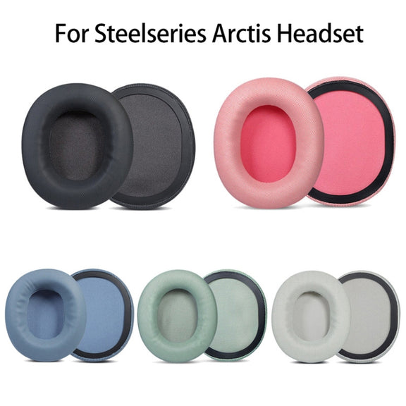 1 Pair Sponge Headset Pad for Steelseries Arctis Pro / Arctis 3 / 5 / 7(Blue Leather)