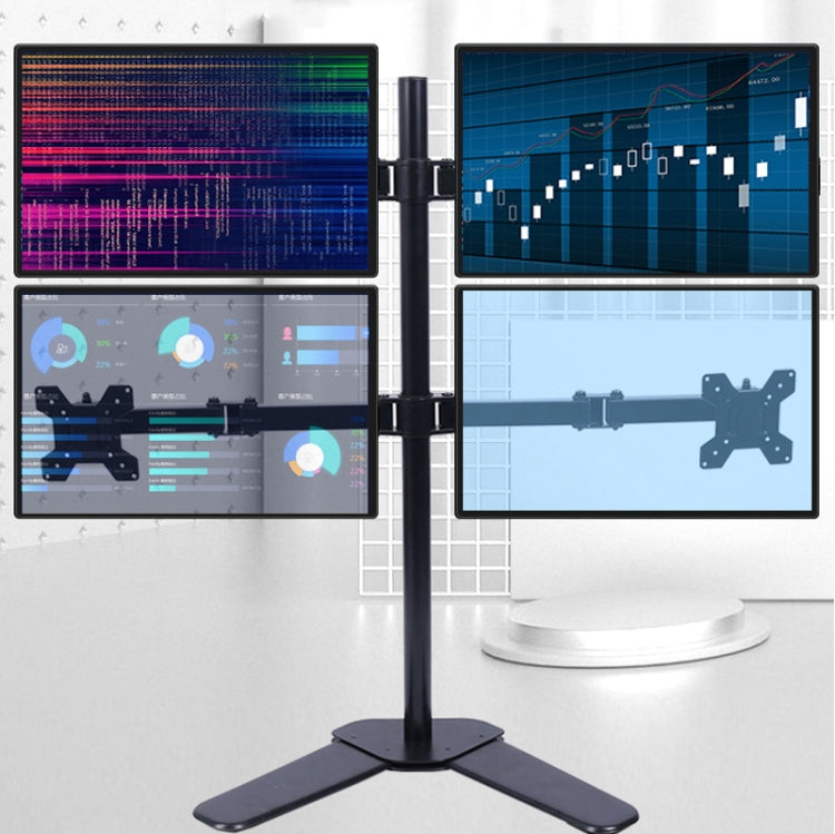 Desktop Lifting Monitor Stand Bracket Four Screen  Desk Base - TV Brackets & Mounts by PMC TechLife | Online Shopping South Africa | PMC TechLife | Buy Now Pay Later Mobicred