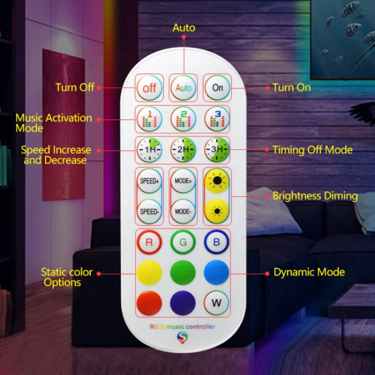 2.4G Remote Control LED Symphony Marquee Light Strip, Length: 5m 70 LEDs - Bare Board Light by PMC TechLife | Online Shopping South Africa | PMC TechLife