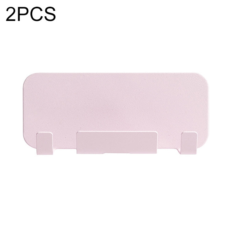 2 PCS  Punch-Free Wall-Mounted Rack Mobile Phone Charging Holder(Pink) - Hand-Sticking Bracket by PMC TechLife | Online Shopping South Africa | PMC TechLife