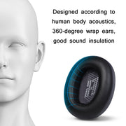 1 Pair Sponge Earphone Cover For JBL Live 650BT/660NC/Duet(Black)