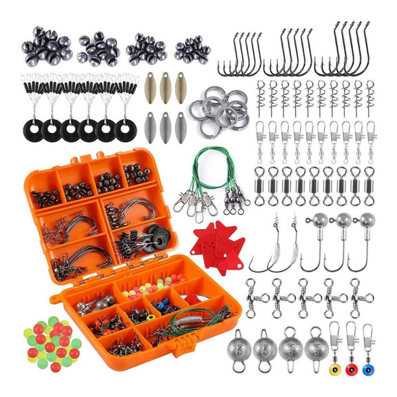 213 PCS / Set Road Squid Hook Accessories Set(026 Black Box)