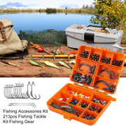 213 PCS / Set Road Squid Hook Accessories Set(026 Black Box)