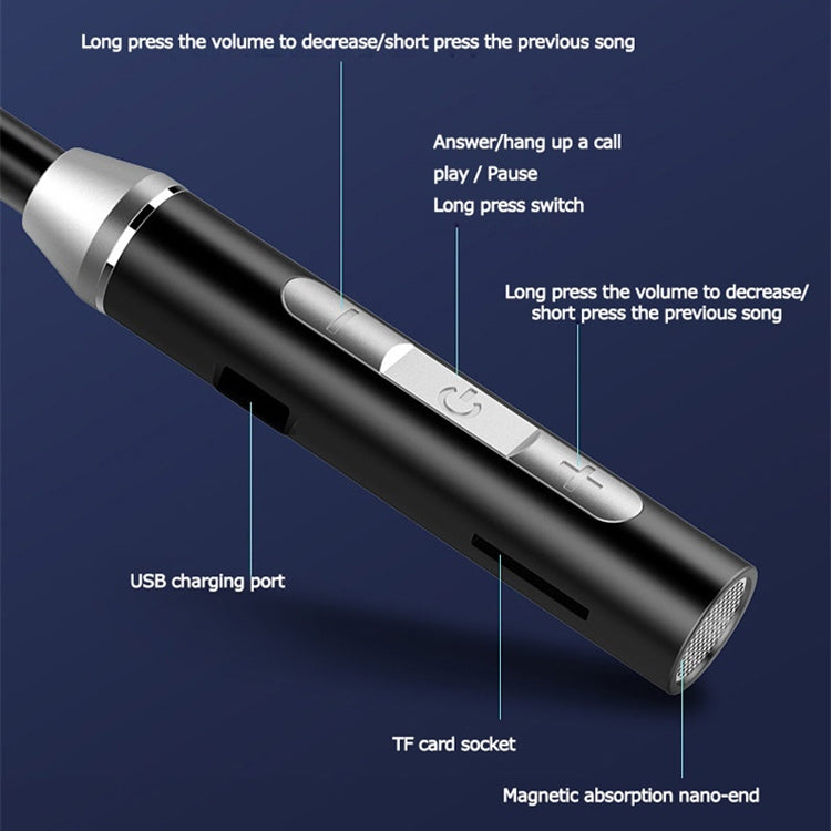 BT-63 Wireless Bluetooth Neck-mounted Magnetic Headphone(Black) - Neck-mounted Earphone by PMC TechLife | Online Shopping South Africa | PMC TechLife