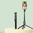 P81 1.7m Integrated Bluetooth Selfie Stick With TIKTOK Remote Control Makeup Mirror - Selfie Sticks by PMC TechLife | Online Shopping South Africa | PMC TechLife
