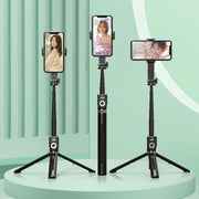 P81 1.7m Integrated Bluetooth Selfie Stick With TIKTOK Remote Control Makeup Mirror