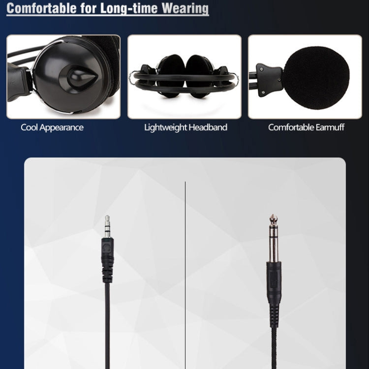 Soyto SY808MV Online Class Office Computer Headset, Cable Length: 1.6m, Color: Black 6.5mm - free shipping - PMC Jewellery - Order now!