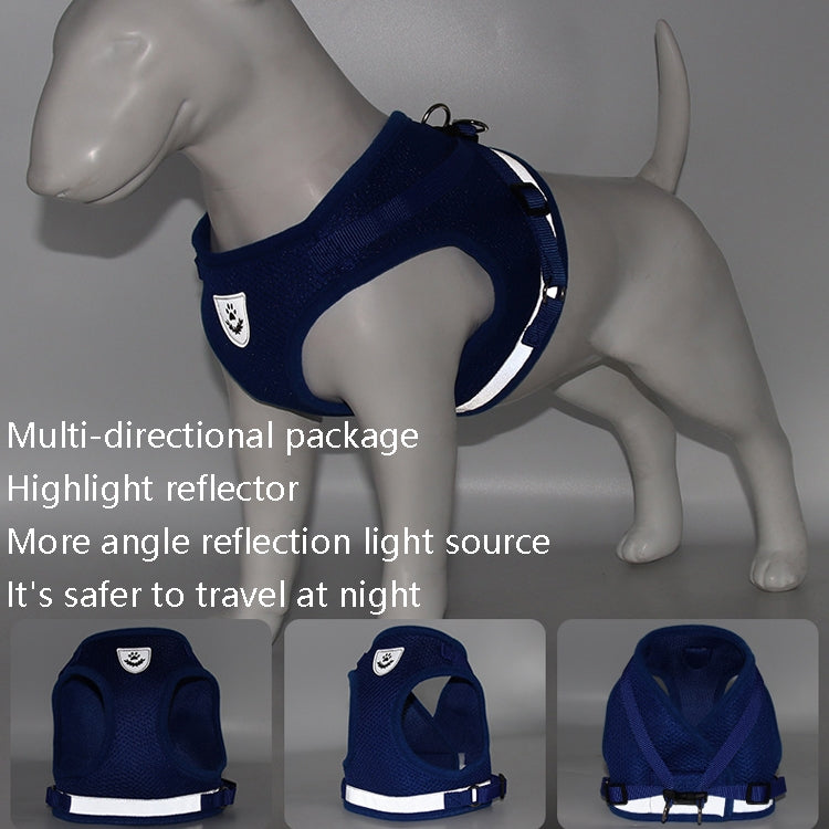 BL-844 Pet Chest Straps Reflective Breathable Dog Rope, Size: L(Silver Gray)