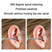 5 Sets 6 In 1 Stainless Steel Spring Spiral Portable Ear Pick, Specification: Pink