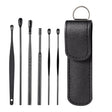 5 Sets 6 In 1 Stainless Steel Spring Spiral Portable Ear Pick, Specification: Black - Ear Care Tools by PMC TechLife | Online Shopping South Africa | PMC TechLife