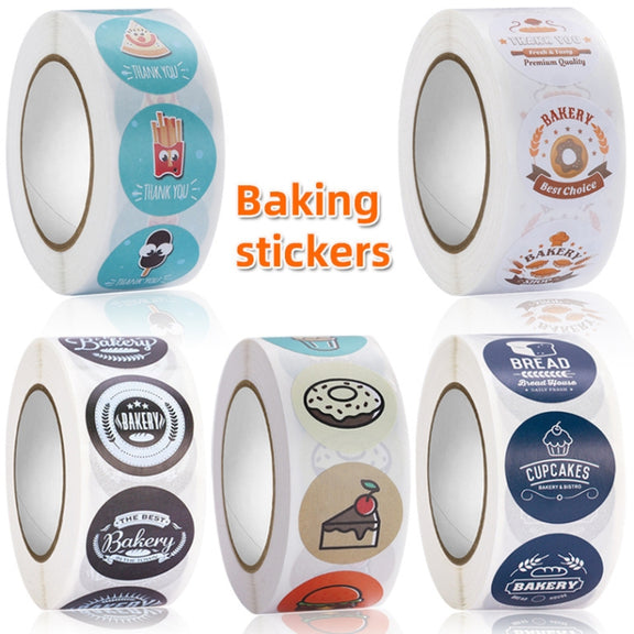 Bakery Cake Shop Cartoon Cute Sticker Decorative Sealing Sticker, Size: 2.5cm / 1 Inch(HA021)