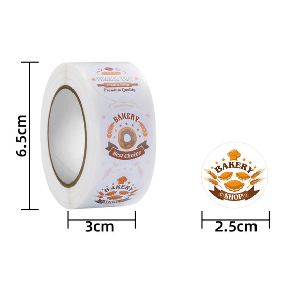 Bakery Cake Shop Cartoon Cute Sticker Decorative Sealing Sticker, Size: 2.5cm / 1 Inch(HA021)