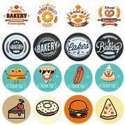 Bakery Cake Shop Cartoon Cute Sticker Decorative Sealing Sticker, Size: 2.5cm / 1 Inch(HA021)
