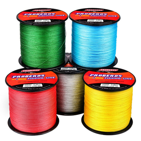 PROBEROS 4 Edited 300M Fish Line, Line number: 2.0 / 25LB(Grey)