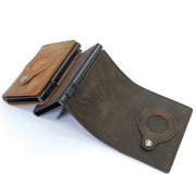 Anti-Theft Positioning Wallet Men Card Holder Mini Wallets For Airtag(Cowhide Carbon Fiber)