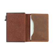 Anti-Theft Positioning Wallet Men Card Holder Mini Wallets For Airtag(Cowhide Carbon Fiber)