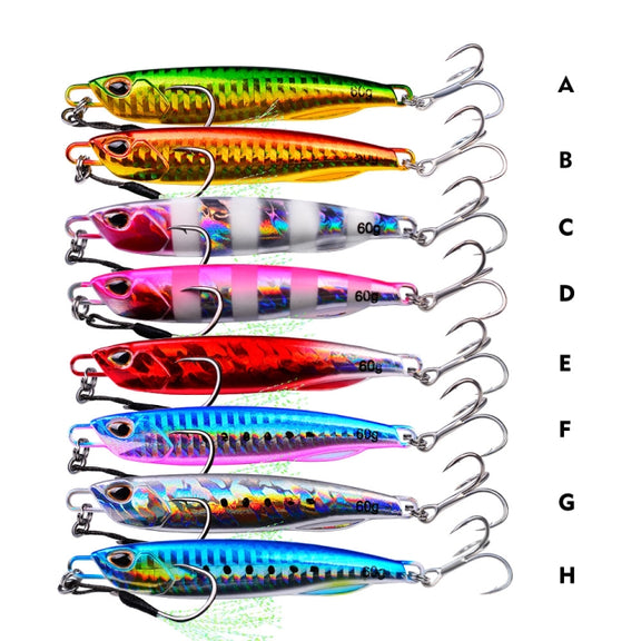 3 PCS PROBEROS LF103 Simulation Metal Sea Fishing Bait, Specification: 10g(H With Hook)