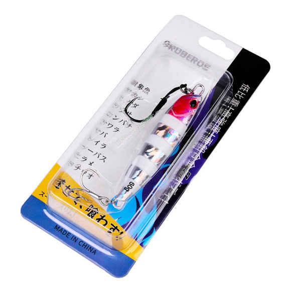 3 PCS PROBEROS LF103 Simulation Metal Sea Fishing Bait, Specification: 60g(H With Hook)