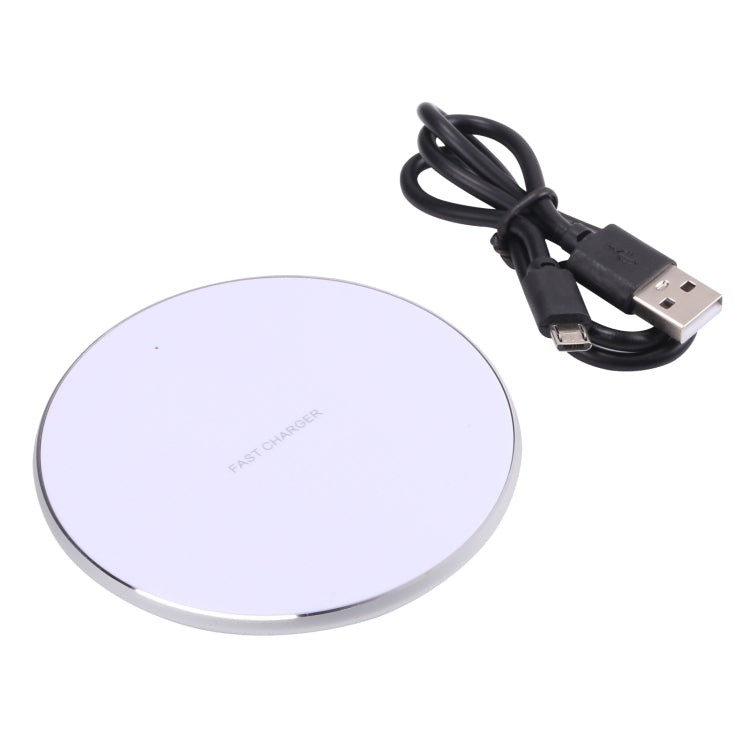 Q25 15W Plaid Pattern Desktop Metal Round Wireless Charger(Black) - free shipping - PMC TechLife - Order now!