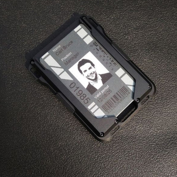 RFID Metal Anti-Theft Credit Card Holder(Black Aluminum Terms)