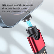 USB Portable Magnetic Adapter, Random Colors Delivery, Model: Data Function(3 in 1)