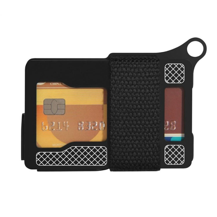 Metal Fabric Credit Card Holder Men Wallets(Black) - Card & Passport Bags by PMC TechLife | Online Shopping South Africa | PMC TechLife